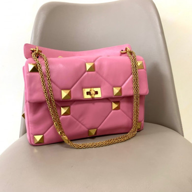 LARGE ROMAN STUD THE SHOULDER BAG IN NAPPA WITH CHAIN,  Valentino bag