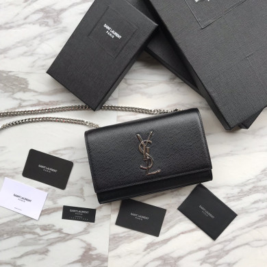 469390 KATE SMALL BAG IN GRAIN DE POUDRE EMBOSSED LEATHER, YSL Saint Laurent