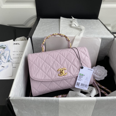 AS2478 mini flap bag with top handle