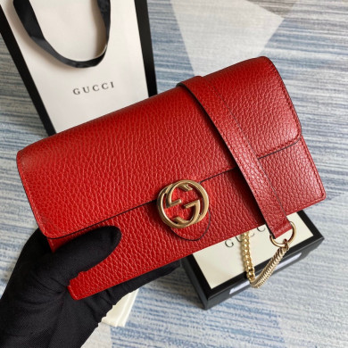 510314 GG Marmont leather mini chain bag, GUCCI