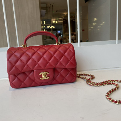 AS2431 mini flap bag with top handle