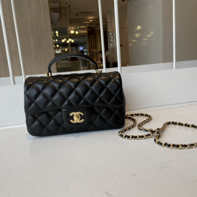 AS2431 mini flap bag with top handle