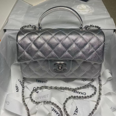 AS2431 mini flap bag with top handle