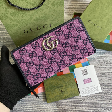 443123  GG Marmont Multicolor zip around wallet