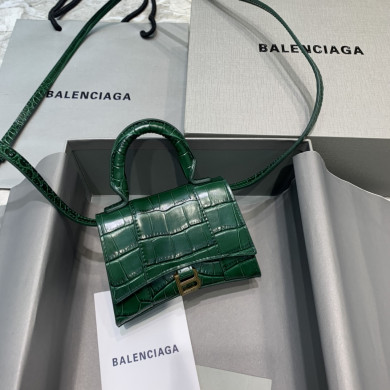 WOMEN'S HOURGLASS MINI TOP HANDLE BAG IN GOLD, Balenciaga Bag
