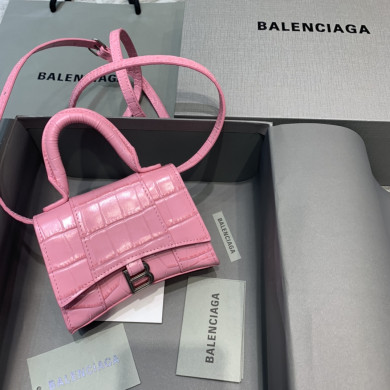 WOMEN'S HOURGLASS MINI TOP HANDLE BAG IN GOLD, Balenciaga Bag
