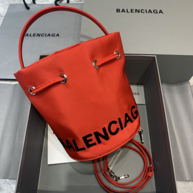 WOMEN'S WHEEL XS DRAWSTRING BUCKET, BALENCIAGA HANDBAG