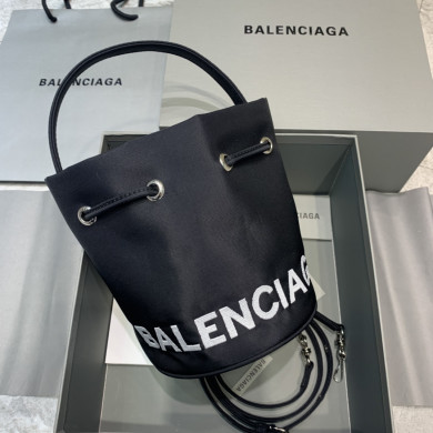 WOMEN'S WHEEL XS DRAWSTRING BUCKET, BALENCIAGA HANDBAG