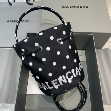 WOMEN'S WHEEL XS DRAWSTRING BUCKET, BALENCIAGA HANDBAG