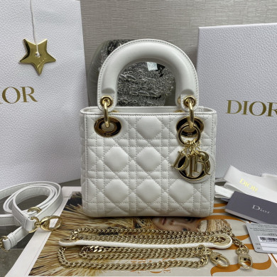 MINI LADY DIOR LAMBSKIN BAG, Strap long about 120cm, Christian Dior CD Handbags