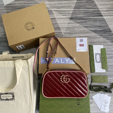 447632 GG Marmont Multicolor small shoulder bag