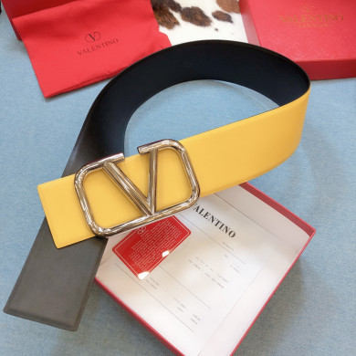 REVERSIBLE VLOGO SIGNATURE BELT IN GLOSSY CALFSKIN 70 MM / 2.8 IN.