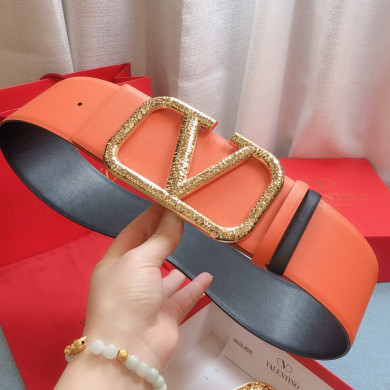 REVERSIBLE VLOGO SIGNATURE BELT IN GLOSSY CALFSKIN 70 MM / 2.8 IN.