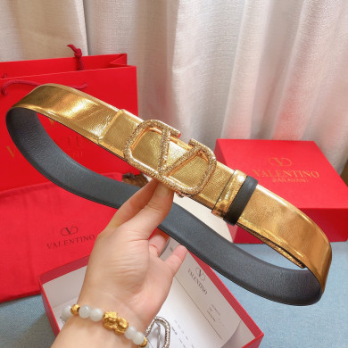 REVERSIBLE VLOGO SIGNATURE BELT IN GLOSSY CALFSKIN 40MM