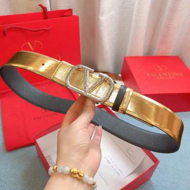 REVERSIBLE VLOGO SIGNATURE BELT IN GLOSSY CALFSKIN 40MM