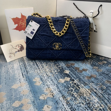 AS1162 chanel 19 large flap bag, CHANEL HANDBAGS