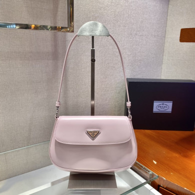 Prada Cleo brushed leather shoulder bag with flap