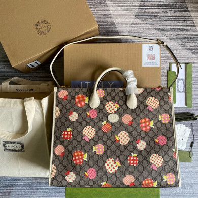 659980  Gucci Les Pommes large tote
