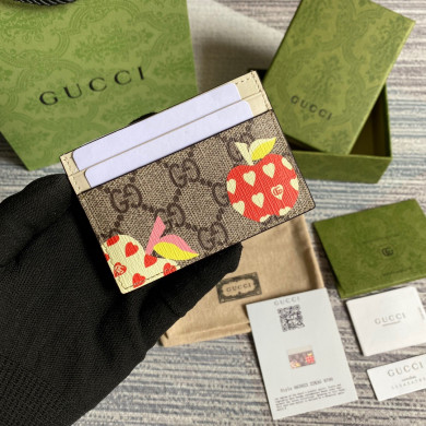 663923 Gucci Les Pommes card case wallet 