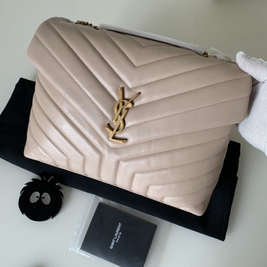 487216, YSL Saint Laurent, MEDIUM LOULOU CHAIN BAG, Y MATELASSÉ LEATHER
