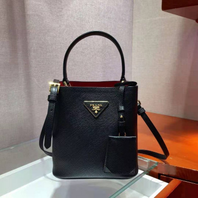 Small Saffiano Leather Prada Panier Bag 1BA217