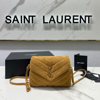 574946 LOULOU TOY BAG IN MATELASSÉ "Y" LEATHER, MONOGRAM SAINT LAURENT BAG