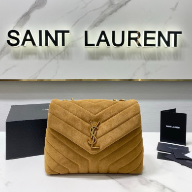 494699 LOULOU SMALL BAG IN Y-QUILTED SUEDE, YSL SAINT LAURENT