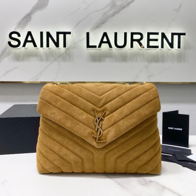 487216, LOULOU MEDIUM BAG IN Y-QUILTED SUEDE, YSL Saint Laurent
