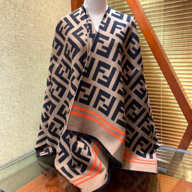 Fendi Ponchos, 95% Wool, 5% Silk