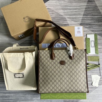 674148 Medium tote with Interlocking G, gucci Bags for Men