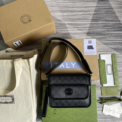674164 Messenger bag with Interlocking G, gucci Bags for Men