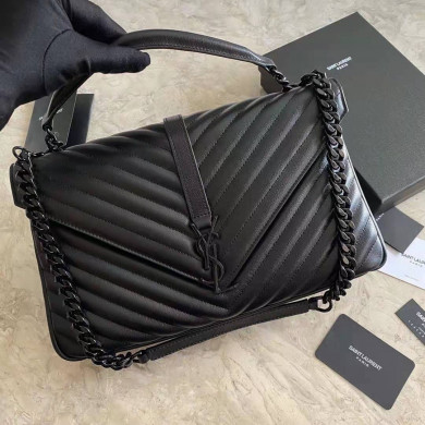 487212 CLASSIC LARGE COLLÈGE BAG  MATELASSÉ LEATHER, YSL Saint Laurent