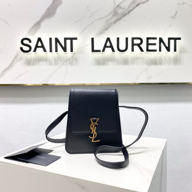 668809 KAIA NORTH/SOUTH SATCHEL IN VEGETABLE-TANNED LEATHER, YSL Saint Laurent