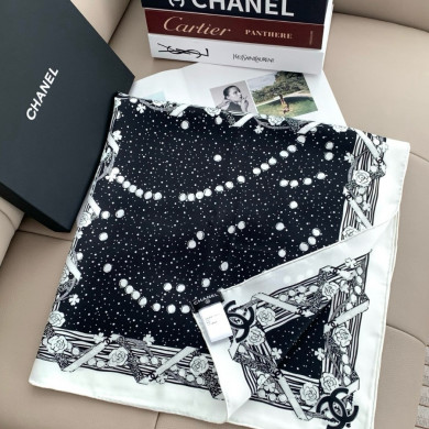 Double-Sided 100% real Silk  Shawl scarf – CHASCA-284| 90 × 90 cm