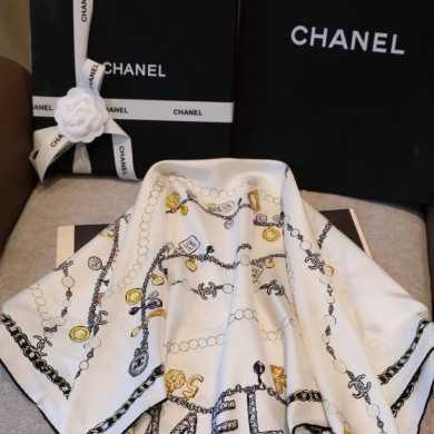 Double-Sided 100% real Silk  Shawl scarf – CHASCA-286 | 90 × 90 cm