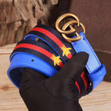 Sylvie Web belt with double G buckle, Gucci Belts