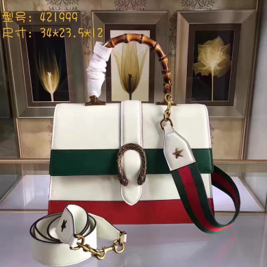GUCCI Dionysus leather top handle bag, 421999 , 13.5"W x 9"H x 4.5"D
