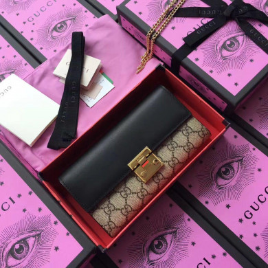 Gucci Padlock continental wallet, 453506, 7.5"W x 4"H x 1.5"D