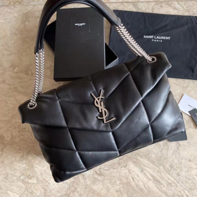 LOULOU PUFFER MEDIUM BAG IN QUILTED LAMBSKIN, YSL SAINT LAURENT 577475
