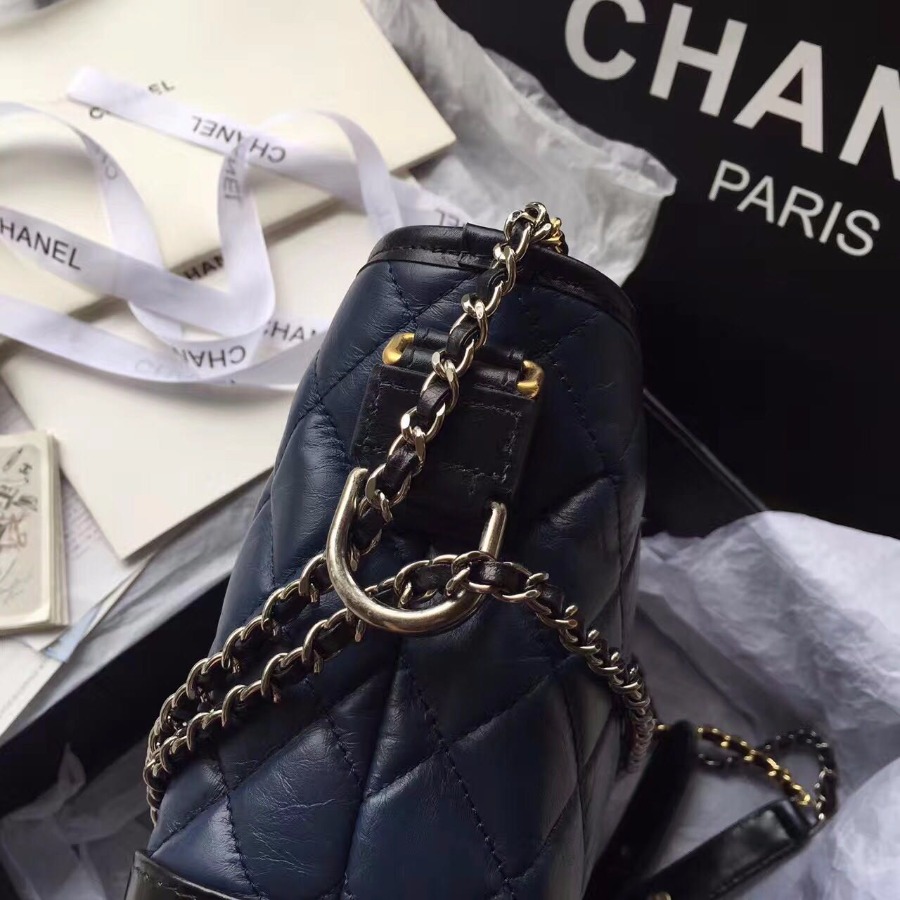 CHANEL'S ABIELLE HOBO BAG, CALFSKIN, A93824, 10.9 X 8.2 X 3.9 IN