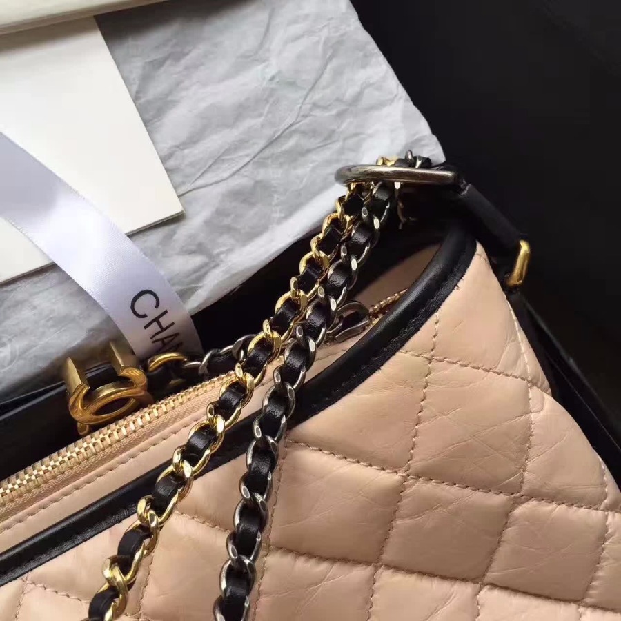 CHANEL'S ABIELLE HOBO BAG, CALFSKIN, A93824, 10.9 X 8.2 X 3.9 IN