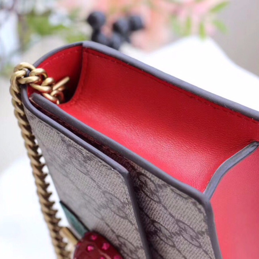 GG Supreme mini bag with cherries,481291,6.5