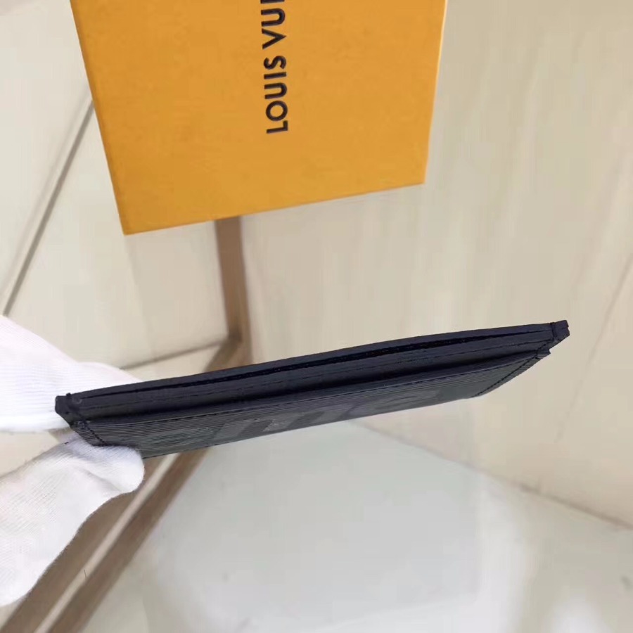 LOUIS VUITTON LV   CARD HOLDER , Epi Leather,  4.3 x 2.7 x 0.2 inches 