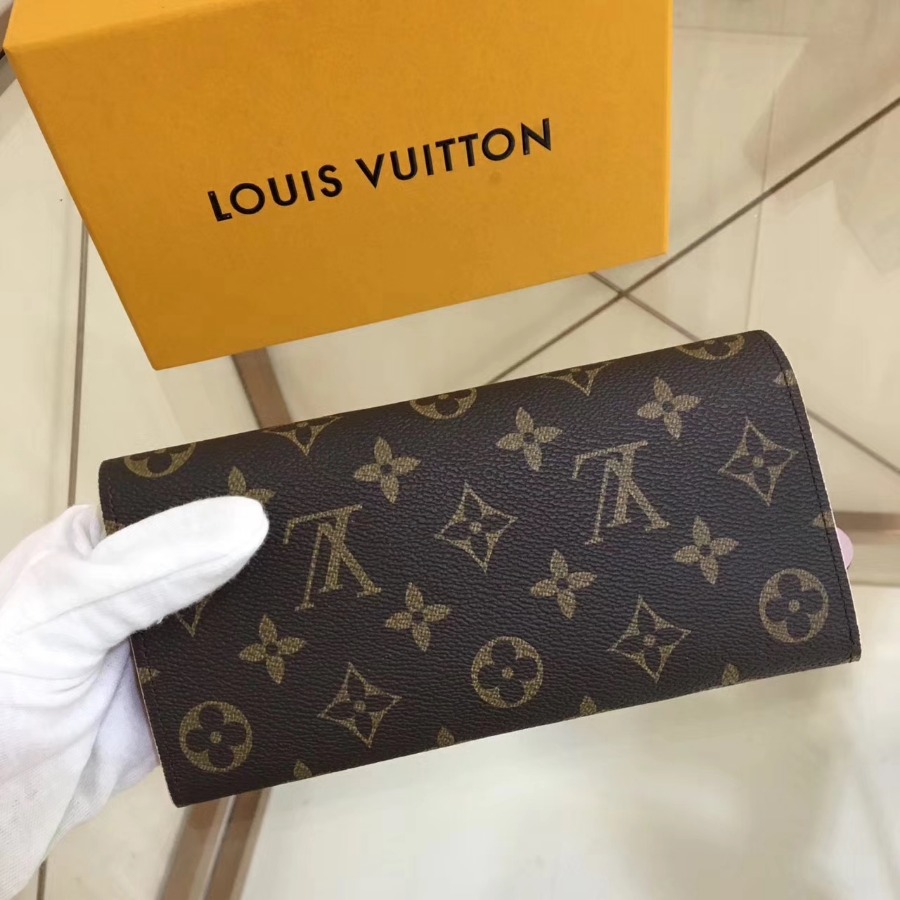 M64202DH, EMILIE WALLET, LOUIS VUITTON LV WALLETS, 7.7 x 3.9 x 0.6 inches