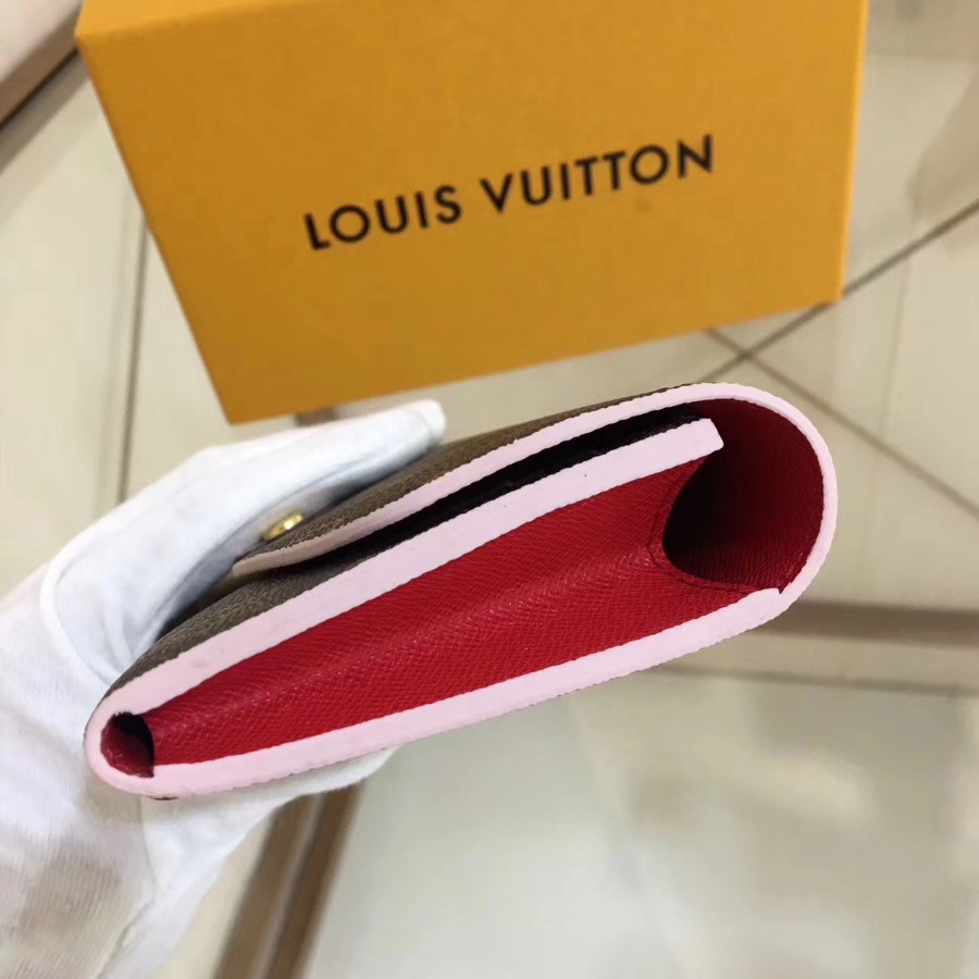M64202DH, EMILIE WALLET, LOUIS VUITTON LV WALLETS, 7.7 x 3.9 x 0.6 inches
