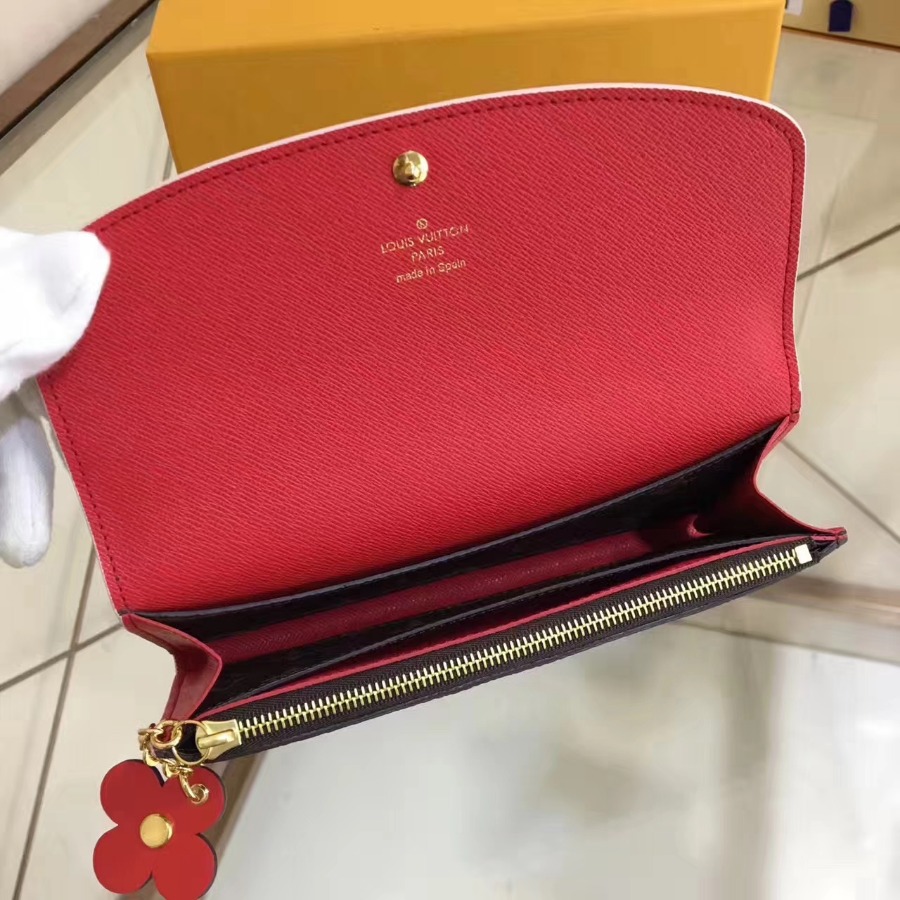 M64202DH, EMILIE WALLET, LOUIS VUITTON LV WALLETS, 7.7 x 3.9 x 0.6 inches