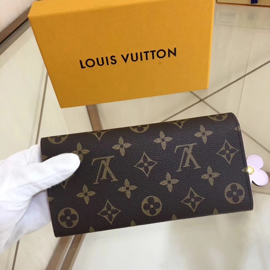 M64202F, EMILIE WALLET, LOUIS VUITTON LV WALLETS, 7.7 x 3.9 x 0.6 inches