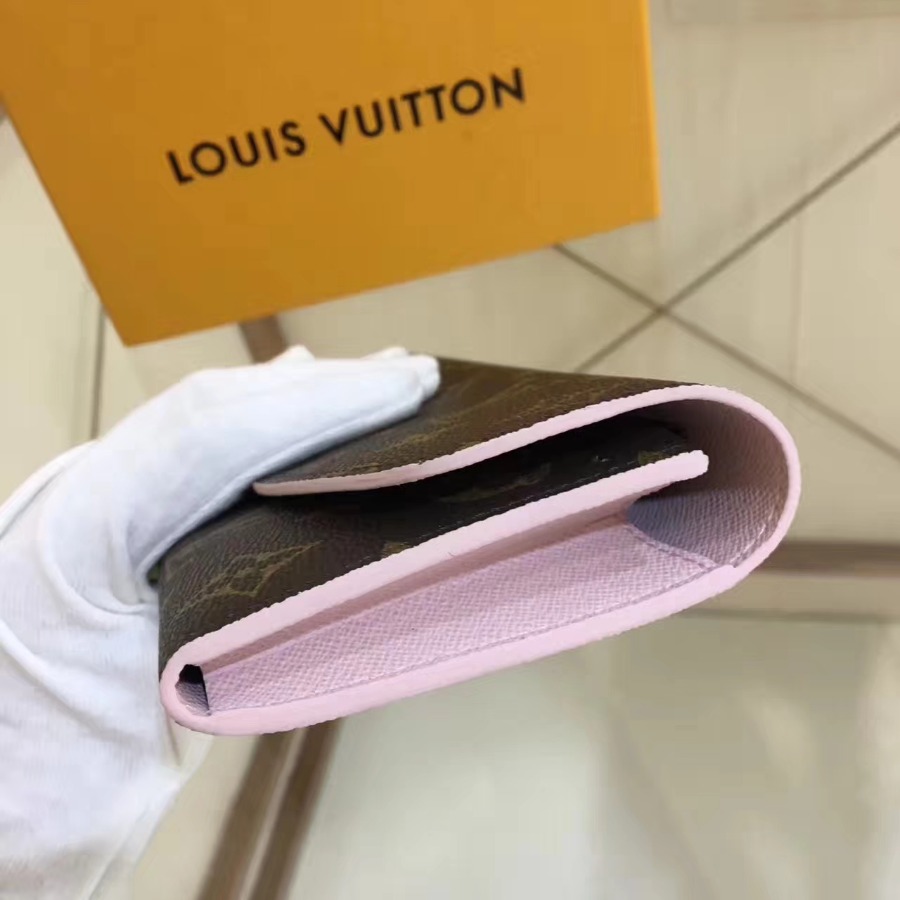 M64202F, EMILIE WALLET, LOUIS VUITTON LV WALLETS, 7.7 x 3.9 x 0.6 inches
