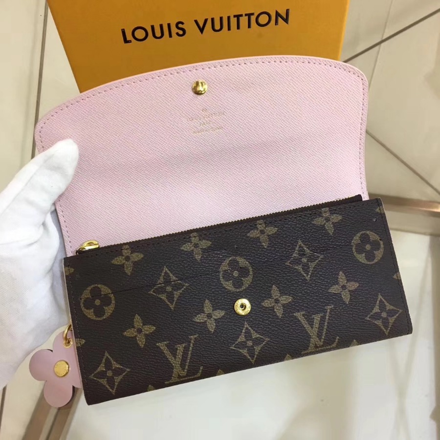 M64202F, EMILIE WALLET, LOUIS VUITTON LV WALLETS, 7.7 x 3.9 x 0.6 inches