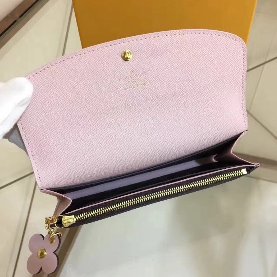 M64202F, EMILIE WALLET, LOUIS VUITTON LV WALLETS, 7.7 x 3.9 x 0.6 inches